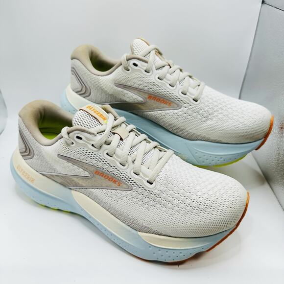 Brooks Glycerin 21 Shoes Coconut Aqua Autumn Sunset Running Womens Size 8 D Wide - Picture 2 of 6